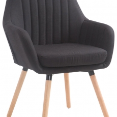 Jídelní židle s područkami Fiona textil, přírodní nohy - 4