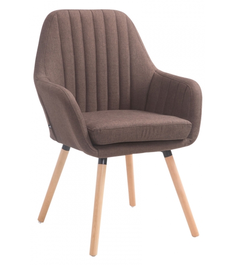 Jídelní židle s područkami Fiona textil, přírodní nohy