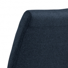 Jídelní židle s područkami Gudrun (SET 2 ks), textil, tmavě modrá / černá - 4