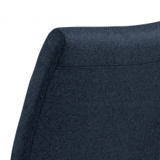 Jídelní židle s područkami Gudrun (SET 2 ks), textil, tmavě modrá - 4