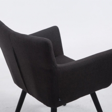 Jídelní židle s područkami Indian textil, černé nohy - 14