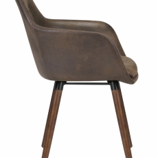 Jídelní židle s područkami Johannesburg (SET 2 ks), hnědá - 3