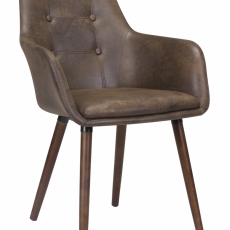Jídelní židle s područkami Johannesburg (SET 2 ks), hnědá - 1