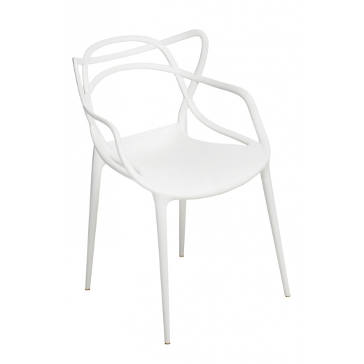 Jídelní židle s područkami Minster, bílá - 1