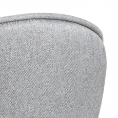 Jídelní židle s područkami Mitez, textil, světle šedá - 4