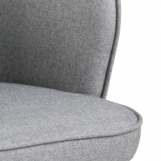 Jídelní židle s područkami Mitez, textil, světle šedá - 7