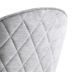 Jídelní židle s područkami Mitzie, textil, šedá - 6