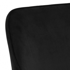 Jídelní židle s područkami Ranja (SET 2 ks), textil, černá - 4