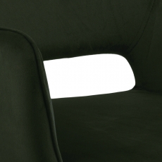 Jídelní židle s područkami Ranja (SET 2 ks), textil, olivová - 4