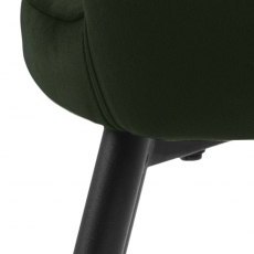 Jídelní židle s područkami Ranja (SET 2 ks), textil, olivová - 10