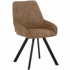 Jídelní židle Salem (SADA 2 ks), mikrovlákno, cappuccino - 4