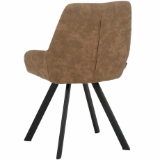 Jídelní židle Salem (SADA 2 ks), mikrovlákno, cappuccino - 5