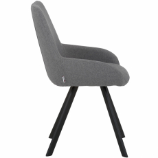 Jídelní židle Salem (SADA 2 ks), tkanina, šedá - 3