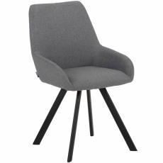 Jídelní židle Salem (SADA 2 ks), tkanina, šedá - 4