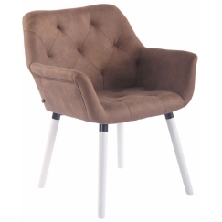 Jídelní židle Saugon, hnědá / bílá