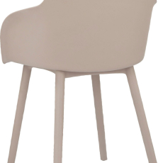 Jídelní židle Seiko (SET 2ks) plast, béžová - 6