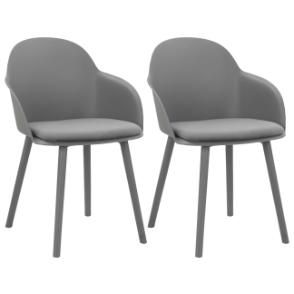 Jídelní židle Seiko (SET 2ks) plast, šedá