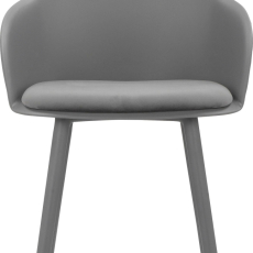Jídelní židle Seiko (SET 2ks) plast, šedá - 2