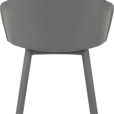 Jídelní židle Seiko (SET 2ks) plast, šedá - 5