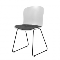 Jídelní židle Serena (SET 2 ks), bílá/šedá - 1