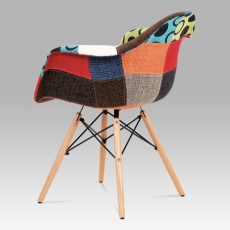 Jídelní židle Shae patchwork (SET 2 ks), barevná - 2