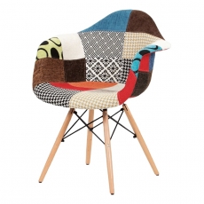 Jídelní židle Shae patchwork (SET 2 ks), barevná - 1