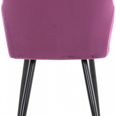 Jídelní židle Shila, samet, fialová - 4