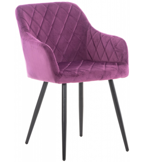 Jídelní židle Shila, samet, fialová