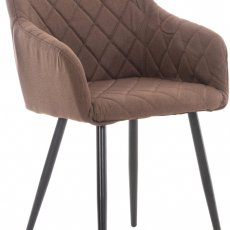 Jídelní židle Shila, textil, hnědá - 1