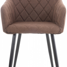Jídelní židle Shila, textil, hnědá - 3