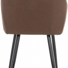 Jídelní židle Shila, textil, hnědá - 4