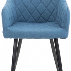 Jídelní židle Shila, textil, modrá - 2
