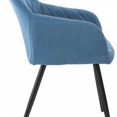 Jídelní židle Shila, textil, modrá - 3
