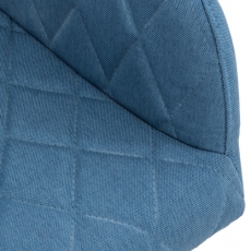 Jídelní židle Shila, textil, modrá - 5