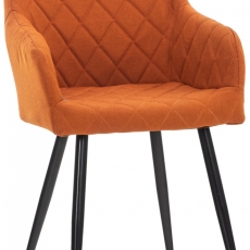 Jídelní židle Shila, textil, oranžová - 1