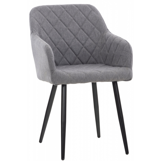 Jídelní židle Shila, textil, šedá - 1