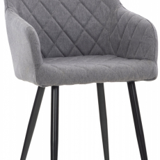Jídelní židle Shila, textil, šedá - 1