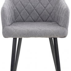 Jídelní židle Shila, textil, šedá - 2