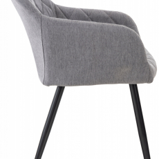 Jídelní židle Shila, textil, šedá - 3