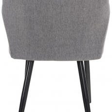Jídelní židle Shila, textil, šedá - 4