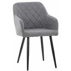 Jídelní židle Shila, textil, šedá