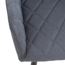 Jídelní židle Shila, textil, tmavě šedá - 5