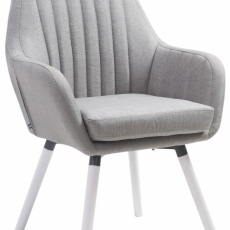 Jídelní židle Sigma, světle šedá / bílá - 1