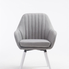 Jídelní židle Sigma, světle šedá / bílá - 2