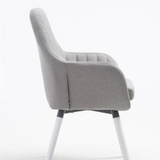 Jídelní židle Sigma, světle šedá / bílá - 3