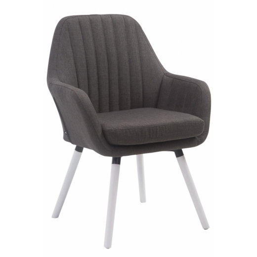 Jídelní židle Sigma, tmavě šedá / bílá - 1
