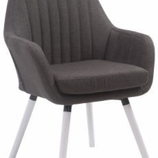 Jídelní židle Sigma, tmavě šedá / bílá - 1