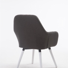 Jídelní židle Sigma, tmavě šedá / bílá - 4