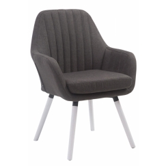 Jídelní židle Sigma, tmavě šedá / bílá