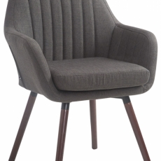 Jídelní židle Sigma, tmavě šedá / ořechová - 1